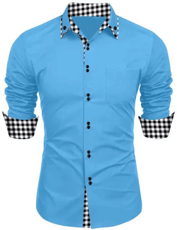 Men Regular Fit Solid Button Down Collar Casual Shirt